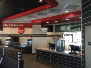 Image of Hardee’s Restaurant, Freemont, NE after construction.