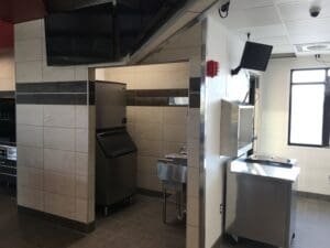 Image of Hardee’s Restaurant, Freemont, NE after construction.