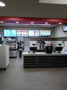 Image of Hardee’s Restaurant, Freemont, NE after construction.