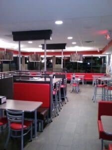 Image of Hardee’s Restaurant, Freemont, NE after construction.