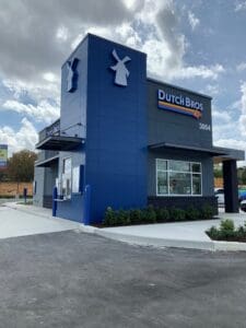 Image of a Dutch Bros after construction.
