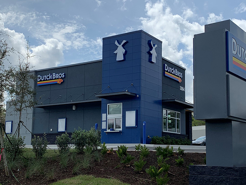 Image of a Dutch Bros after construction.