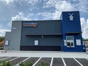 Image of a Dutch Bros after construction.